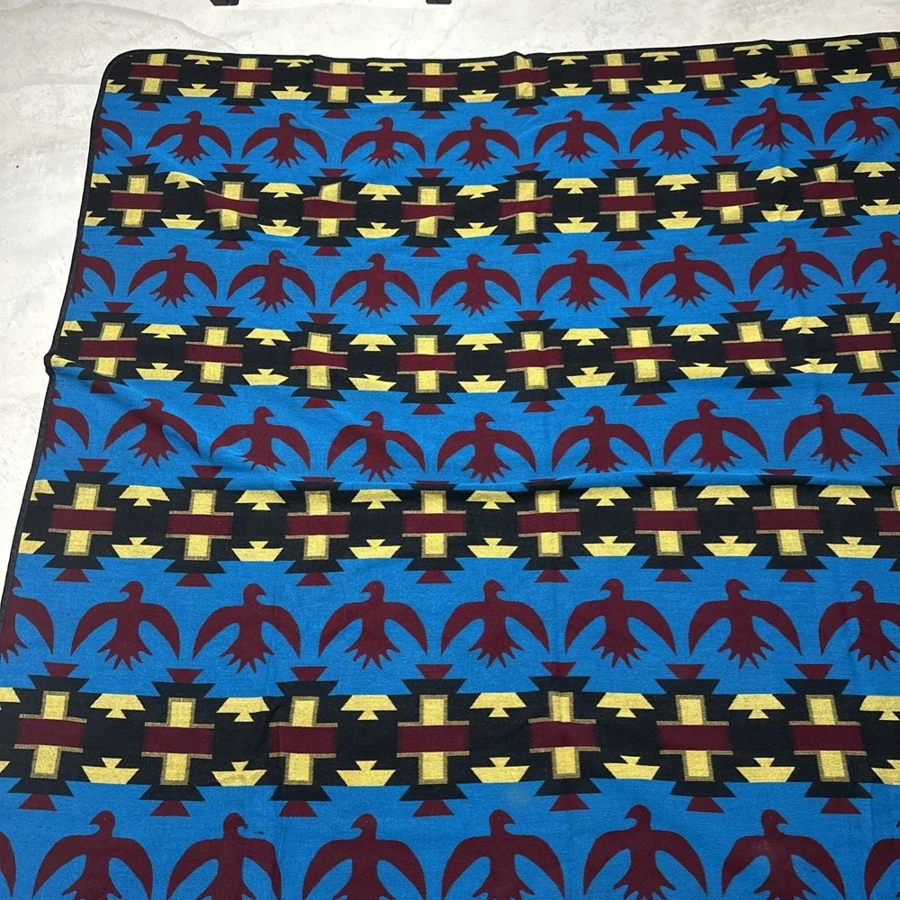 LARGE VINTAGE MEXICAN THUNDERBIRD BLANKET 81
